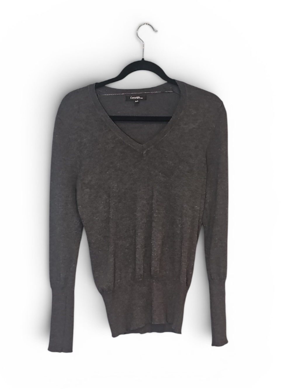🍄 Express Charcoal Gray V-Neck Women’s Sweater, Size XS